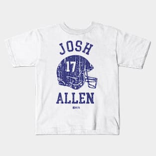 Josh Allen Buffalo Helmet Font Kids T-Shirt